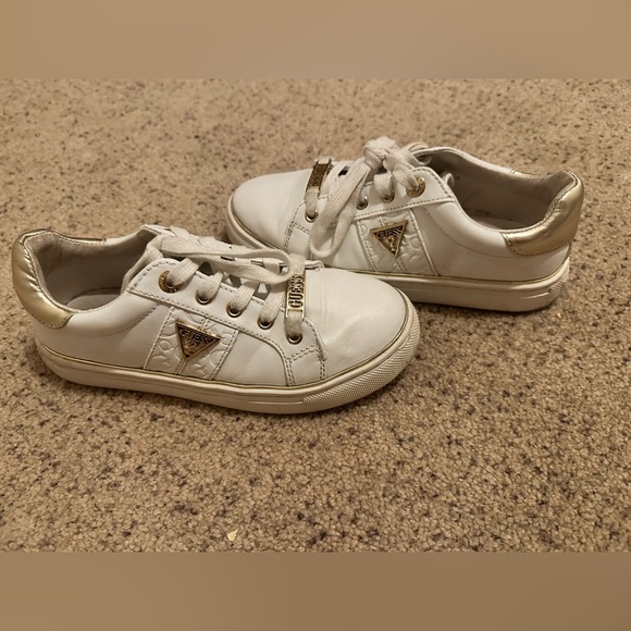 White & Gold Sneakers by GUESS - Picture 5 of 5
